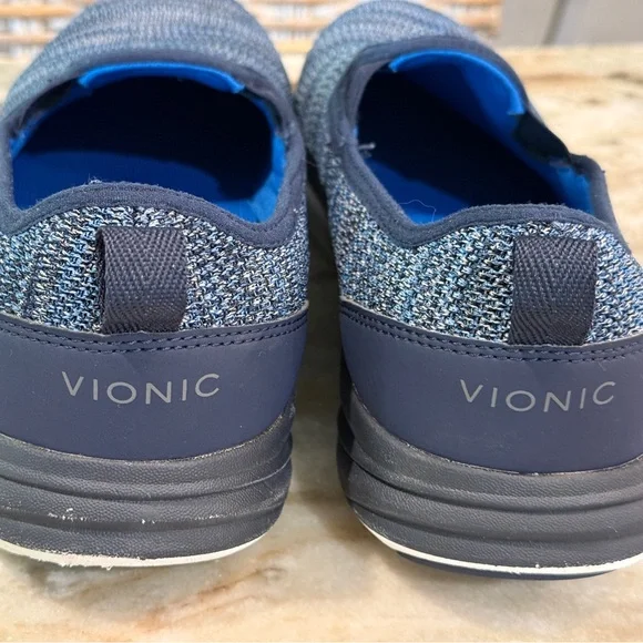 Women's VIONIC Delaney navy blue slip on orthotic sneakers- Size 10 - Picture 4 of 8